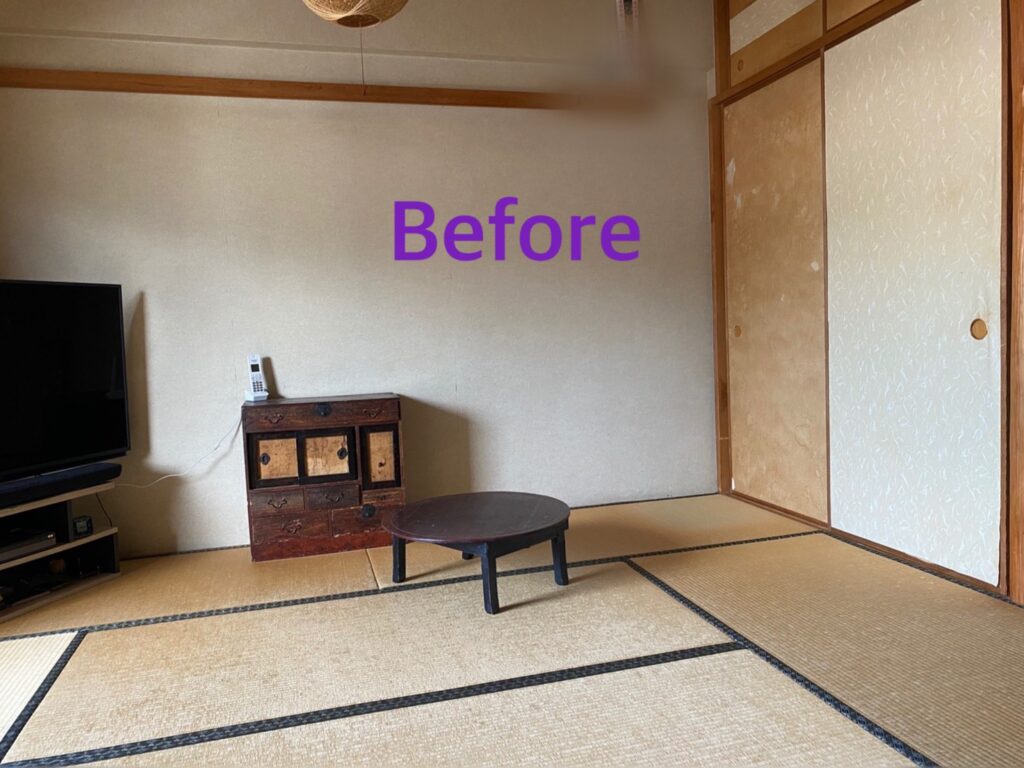before　畳も襖も経年劣化しています。